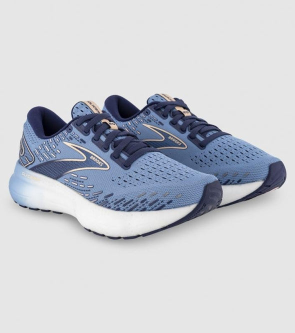 BROOKS GLYCERIN 20 (W) 120369_1b_478 / BLISS BLUE / PEACH / WHITE