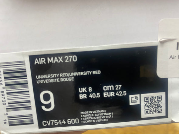 Air Max 270 'University Red' (M) CV7544 600