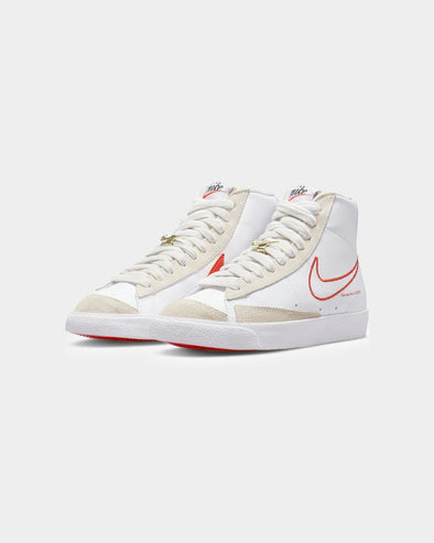 NIKE BLAZER MID '77 SE (W) DH6757-100 / WHITE/ORANGE