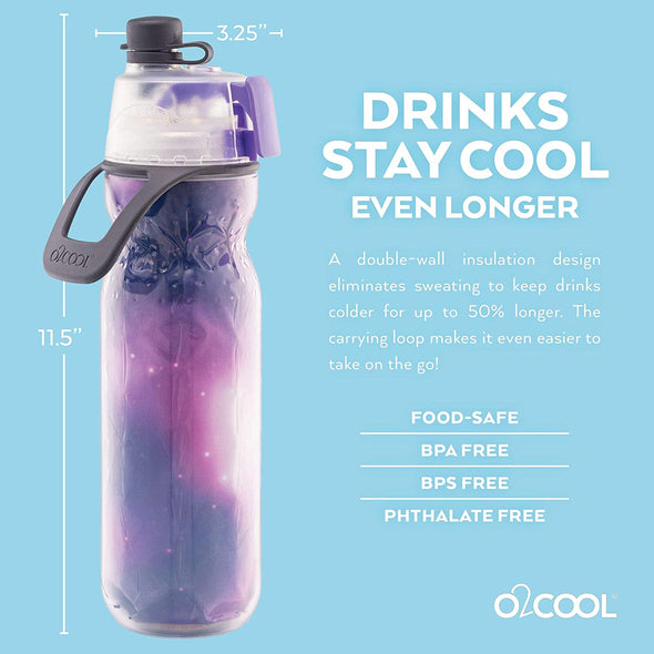 O2 COOL MIST N SIP INSULATED WATER BOTTLE 590ML