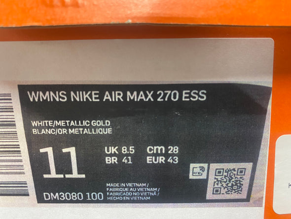 Nike Air Max 270 White/Metallic Gold-Metallic Silver DM3080-100