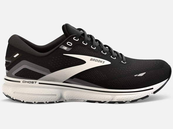 BROOKS GHOST 15 (W-D) 120380-1d-012 / BLACK/WHITE