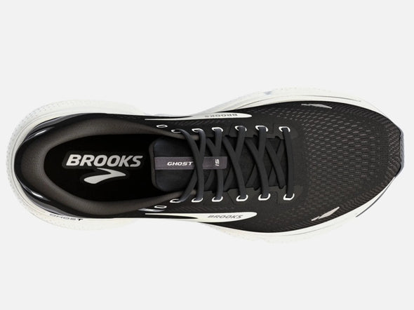 BROOKS GHOST 15 (W-D) 120380-1d-012 / BLACK/WHITE