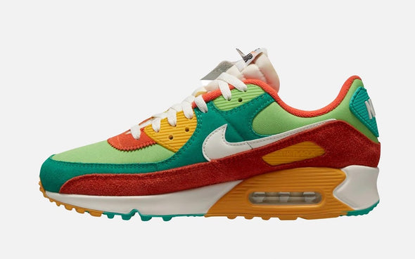 NIKE AIR MAX 90 SE (M) DC9336-300 / ROMA GREEN / SAIL-ORANGE