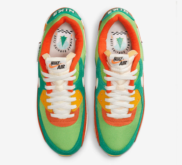 NIKE AIR MAX 90 SE (M) DC9336-300 / ROMA GREEN / SAIL-ORANGE