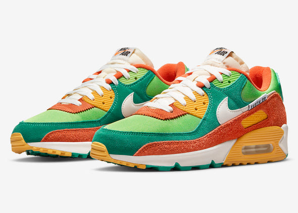 NIKE AIR MAX 90 SE (M) DC9336-300 / ROMA GREEN / SAIL-ORANGE