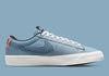 NIKE ZOOM BLAZER SB LOW PRO PRM (M)  DM8890-100 / SUMMIT WHITE / MIDNIGHT NAVY