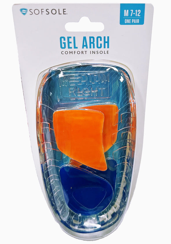 SOF SOLE MENS GEL ARCH DUAL DENSITY SOF GEL INSOLES ss018675 (7-12)