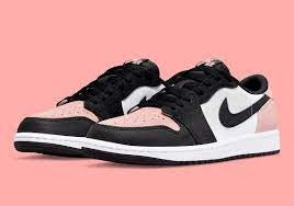 AIR JORDAN 1 LOW OG "BLEACHED CORAL" (M) CZ0790-061 / BLACK - BLEACHED CORAL / WHITE