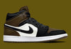 AIR JORDAN 1 MID SE (W) dv0427-301  / LIGHT OLIVE / SAIL-BLACK