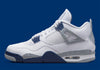 AIR JORDAN 4 RETRO "MIDNIGHTNAVY" (M) DH6927-140 / WHITE / MIDNIGHT NAVY