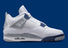 AIR JORDAN 4 RETRO "MIDNIGHTNAVY" (M) DH6927-140 / WHITE / MIDNIGHT NAVY