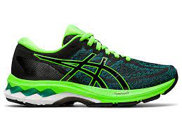 ASICS KAYANO 27 (GS) 1014A145-001 / BLACK / GREEN-GECKO