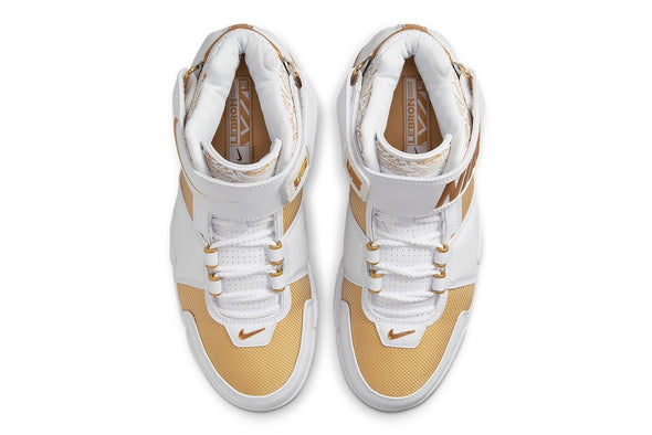 NIKE ZOOM LEBRON 2 'MACCABI' (M) DJ4892-100 / WHITE - METALLIC GOLD