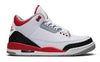 AIR JORDAN 3 RETRO "FIRE RED" (M) DN3707-160 / WHITE / FIRE RED-BLACK