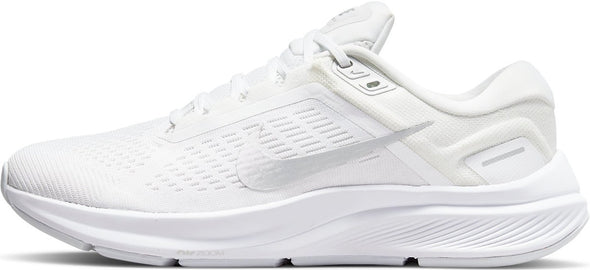 NIKE AIR ZOOM STRUCTURE 24 (W) DA8570-102 / WHITE - METALLIC SILVER