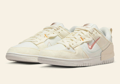 NIKE DUNK LOW DISRUPT 2 (W) DH4402-100 / PALE IVORY / MADDER ROOT / SAIL