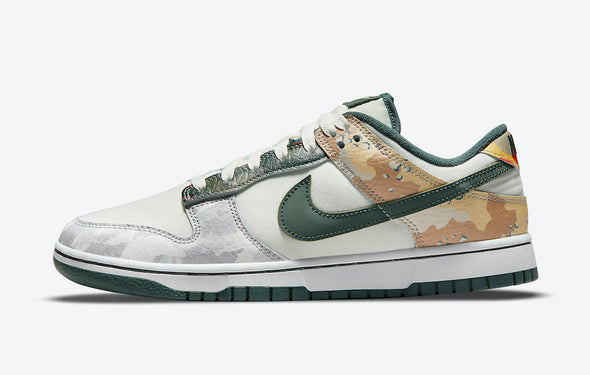 NIKE DUNK LOW SE (M) SAIL / MULTI-CAMO / DH0957-100