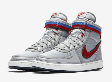 NIKE VANDAL HIGH SUPREME QS METALLIC SILVER & RED