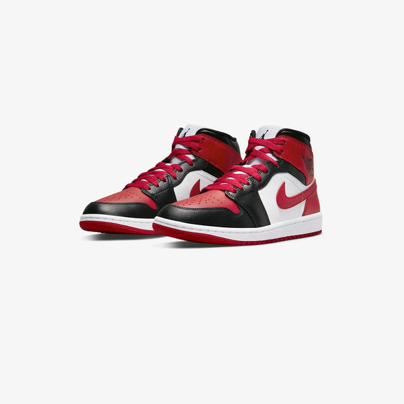 AIR JORDAN 1 MID "ALTERBATE BRED TOE" (W) BQ6472-079 / BLACK / WHITE / RED